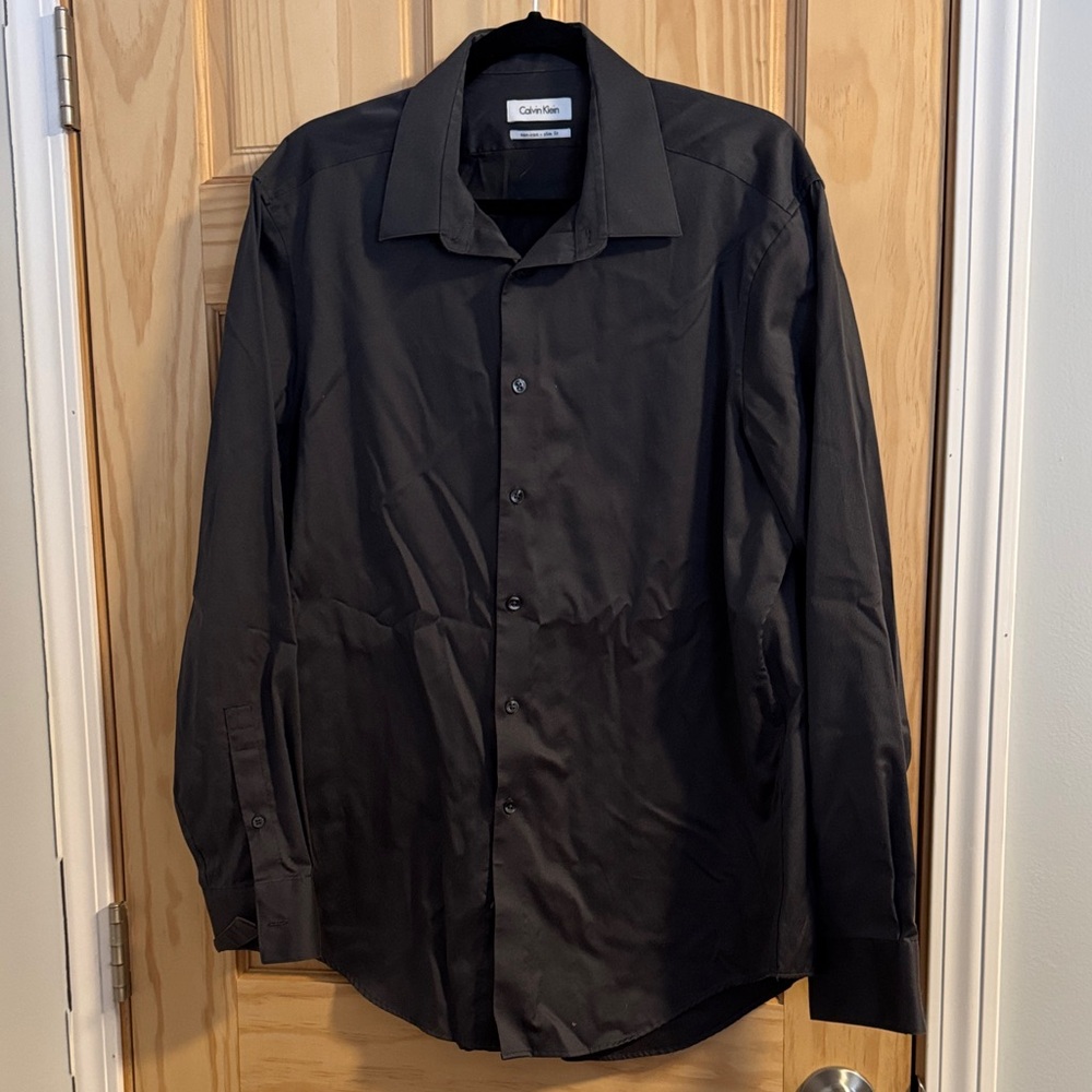 Calvin Klein Men's Charcoal Dress Shirt